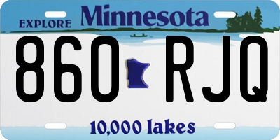 MN license plate 860RJQ