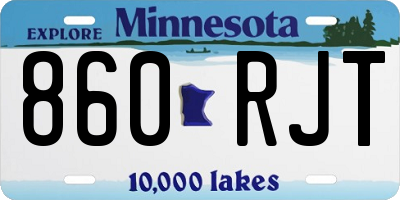 MN license plate 860RJT