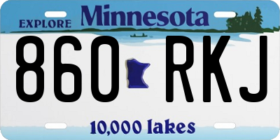 MN license plate 860RKJ