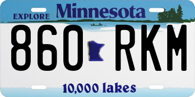 MN license plate 860RKM