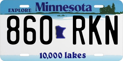 MN license plate 860RKN