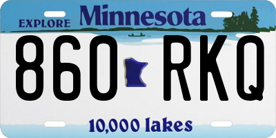 MN license plate 860RKQ