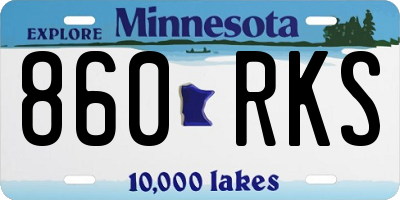 MN license plate 860RKS