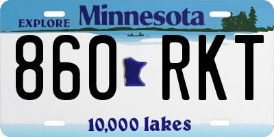 MN license plate 860RKT