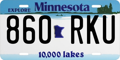 MN license plate 860RKU