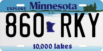 MN license plate 860RKY
