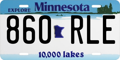 MN license plate 860RLE