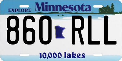 MN license plate 860RLL