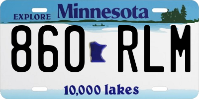 MN license plate 860RLM