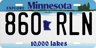 MN license plate 860RLN