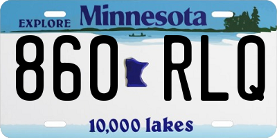 MN license plate 860RLQ