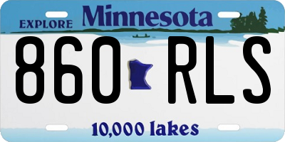 MN license plate 860RLS