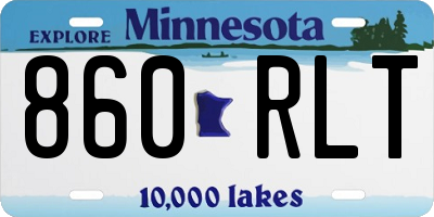 MN license plate 860RLT