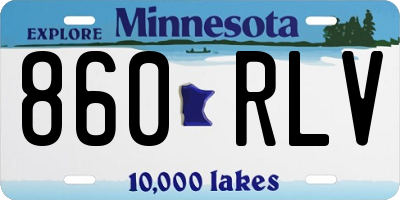 MN license plate 860RLV