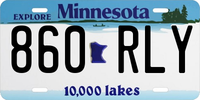 MN license plate 860RLY