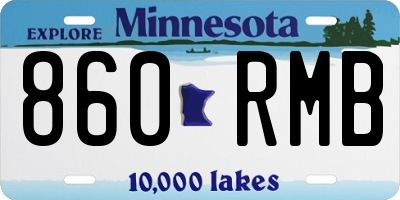 MN license plate 860RMB