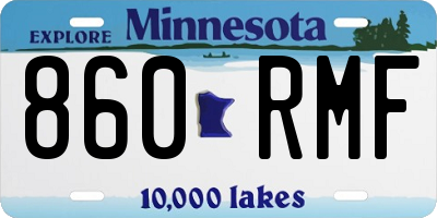 MN license plate 860RMF