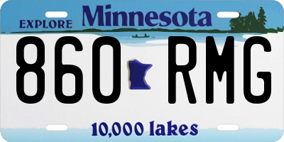 MN license plate 860RMG