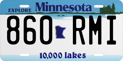 MN license plate 860RMI