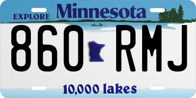 MN license plate 860RMJ