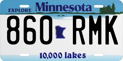 MN license plate 860RMK