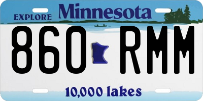 MN license plate 860RMM