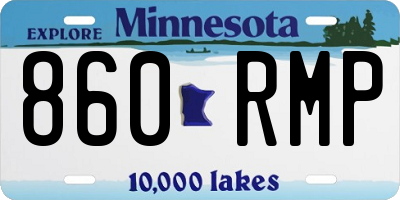 MN license plate 860RMP