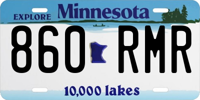 MN license plate 860RMR