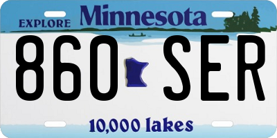 MN license plate 860SER