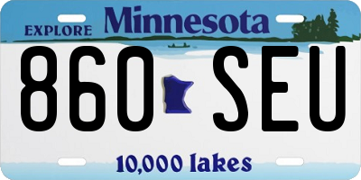 MN license plate 860SEU