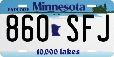 MN license plate 860SFJ