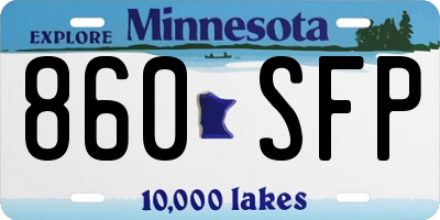 MN license plate 860SFP