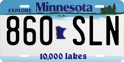 MN license plate 860SLN