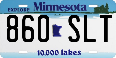 MN license plate 860SLT