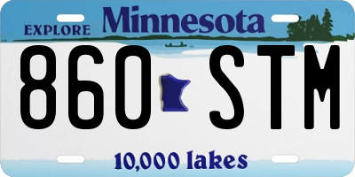 MN license plate 860STM
