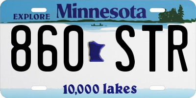 MN license plate 860STR