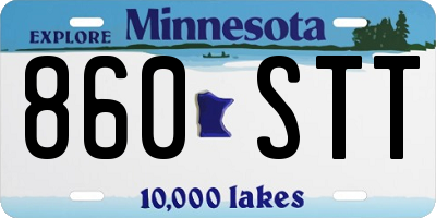 MN license plate 860STT