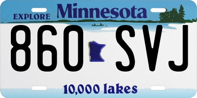 MN license plate 860SVJ