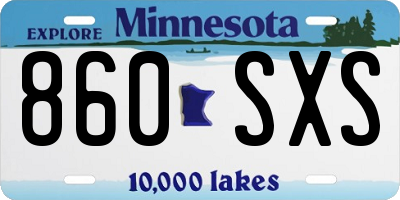 MN license plate 860SXS