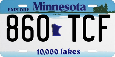 MN license plate 860TCF