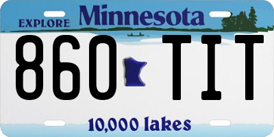 MN license plate 860TIT