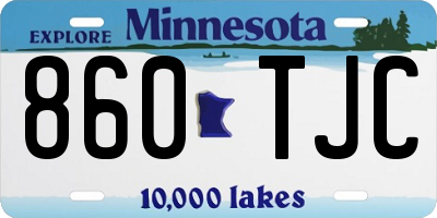 MN license plate 860TJC