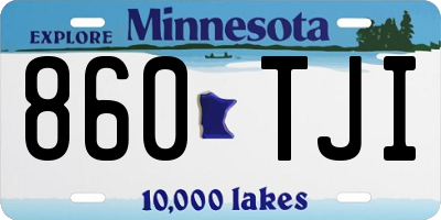 MN license plate 860TJI