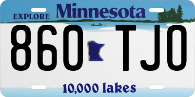 MN license plate 860TJO