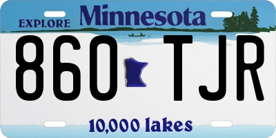 MN license plate 860TJR