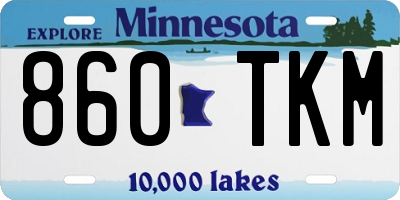 MN license plate 860TKM
