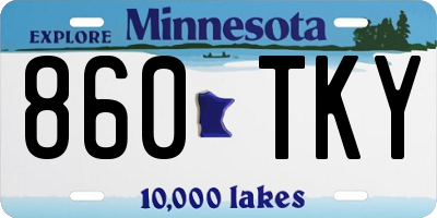 MN license plate 860TKY