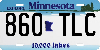 MN license plate 860TLC