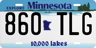 MN license plate 860TLG
