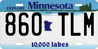 MN license plate 860TLM